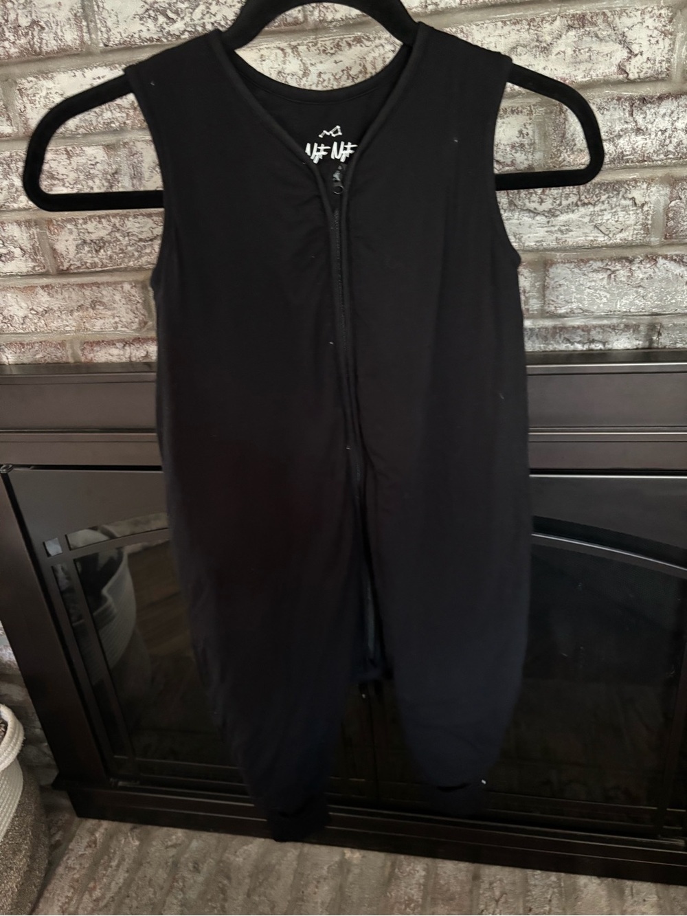 Kids Black Sleeveless Zipper sleep sack